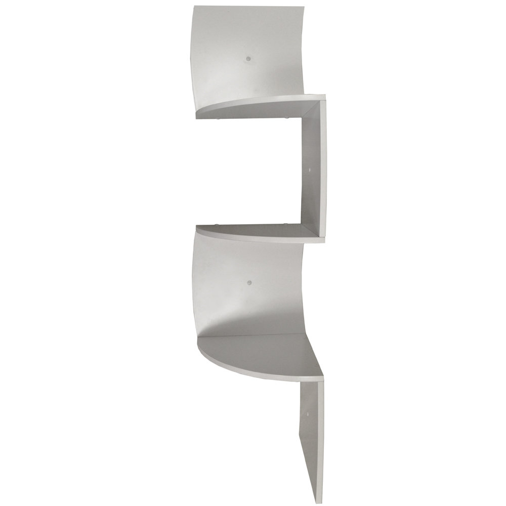 dCor design 3 Tier Curved Wall Mounted Corner Shelf & Reviews Wayfair